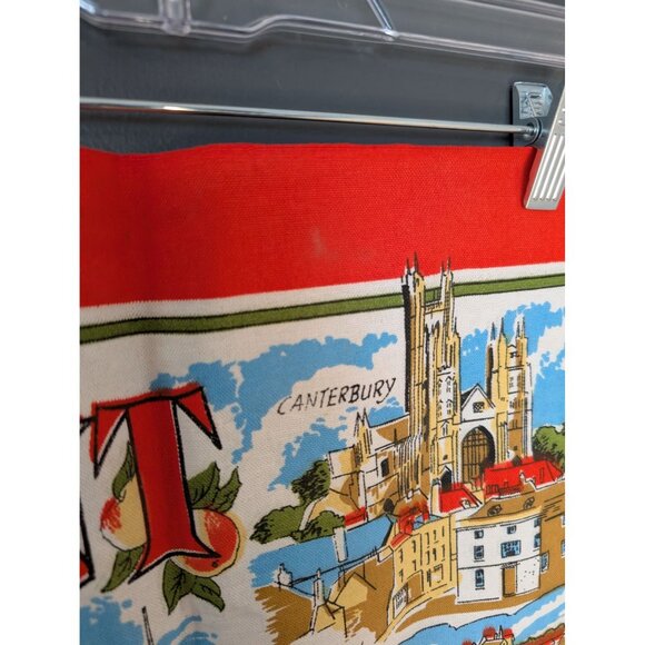 Vintage Linen Souvenir Tea Towel - Kent County - Picture 4 of 6